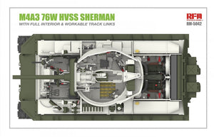 Rye Field Model 5042 M4A3 76W HVSS Sherman With full interior 1/35 – image 5