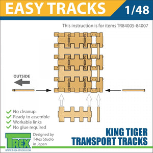 T-Rex Studio TR84005 King Tiger Transport Tracks Pattern 1 1/48 – image 5