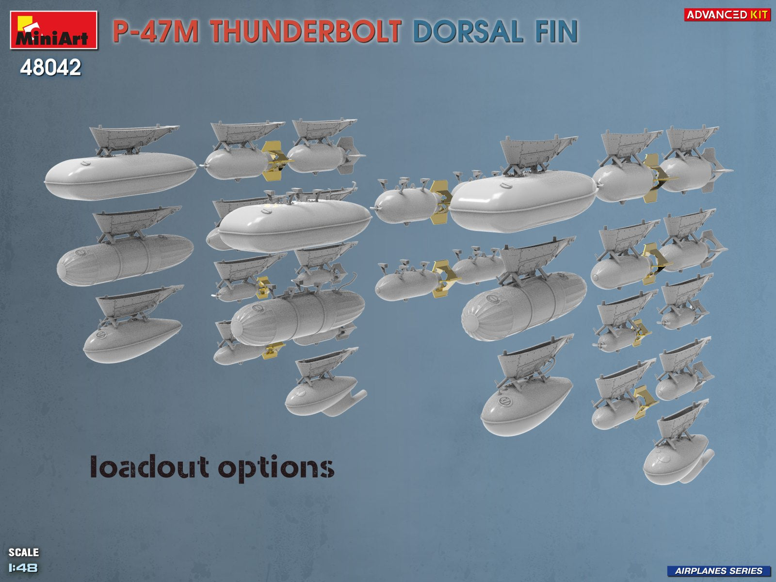 MiniArt 48042 P-47M Thunderbolt Dorsal Fin Advanced Kit 1/48 – zdjęcie 7
