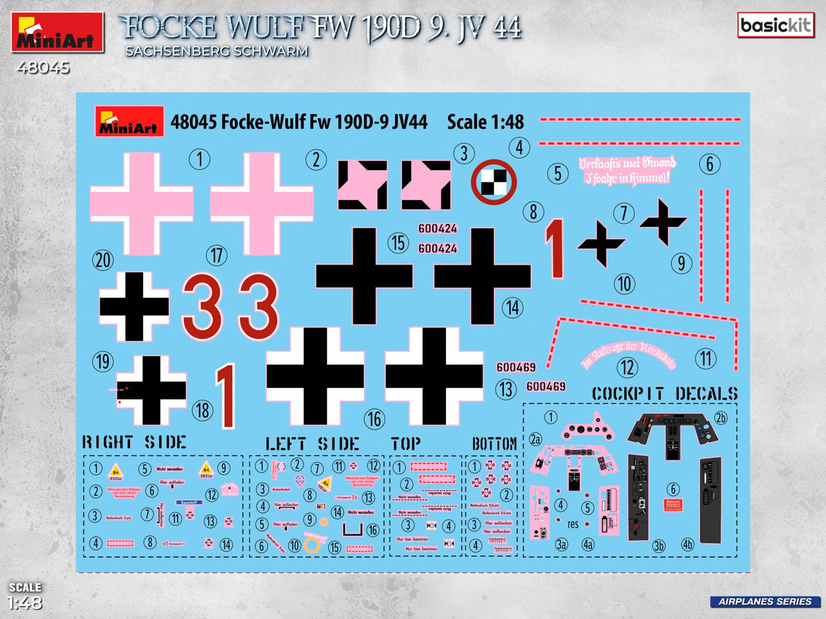 MiniArt 48045 Focke-Wulf Fw 190D-9. JV 44 “Sachsenberg Schwarm”. BASIC KIT 1/48 – Bild 2