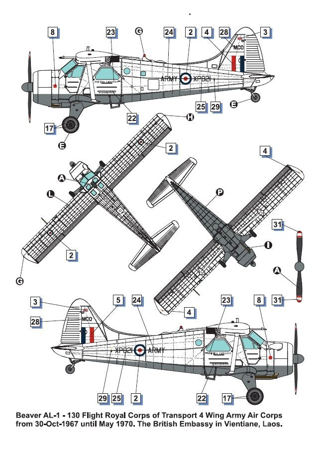 Dora Wings 48062 Beaver AL.1 (DHC-2) Army Liaison Aircraft 1/48 – image 3