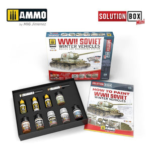 AMMO of Mig Jimenez 7903 SOLUTION BOX MINI (20) - How to paint WWII Soviet Winter Vehicles – obrázek 2