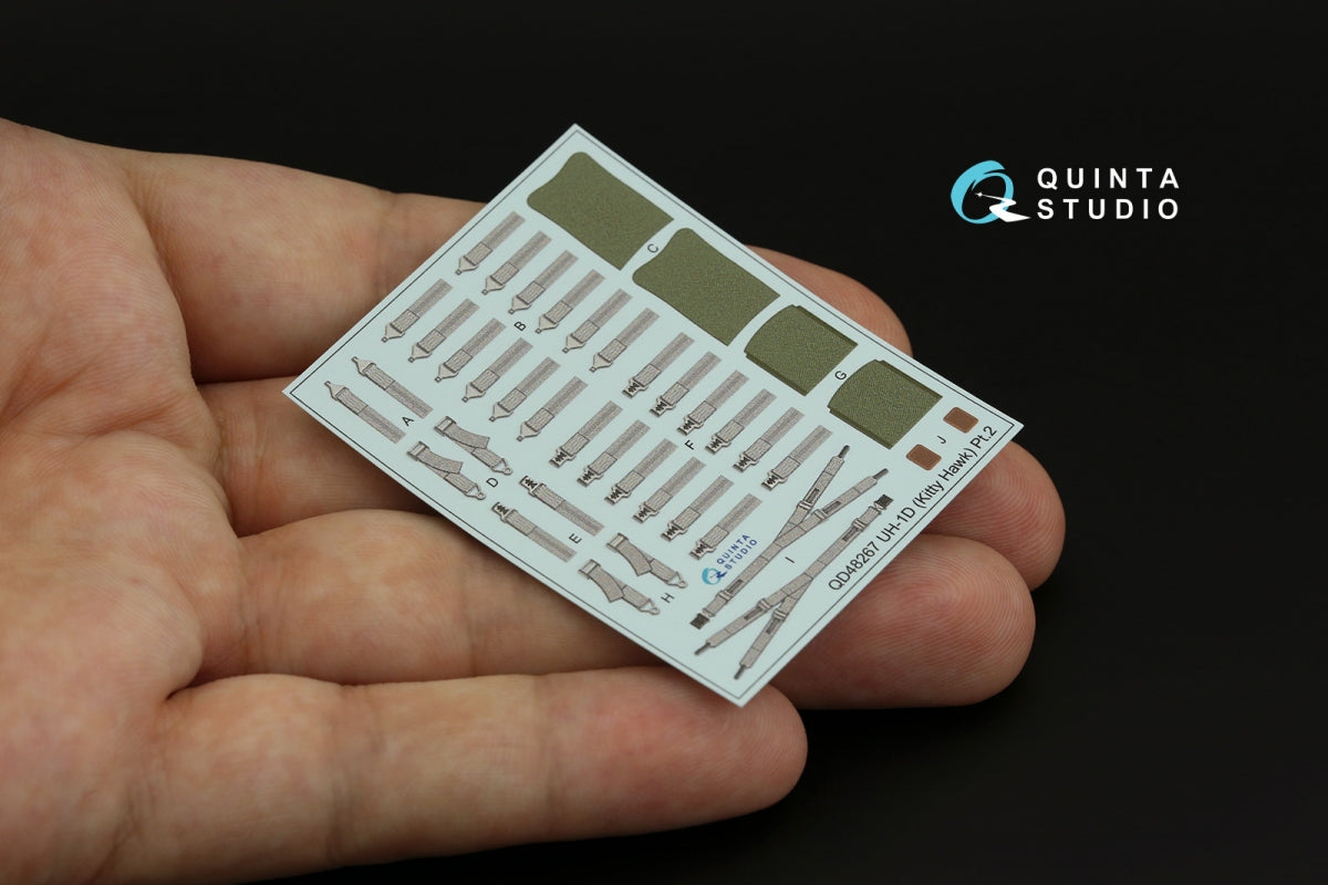 Quinta Studio QD48267 UH-1D 3D-Printed colored Interior on decal paper (KittyHawk) 1/48 – Bild 4