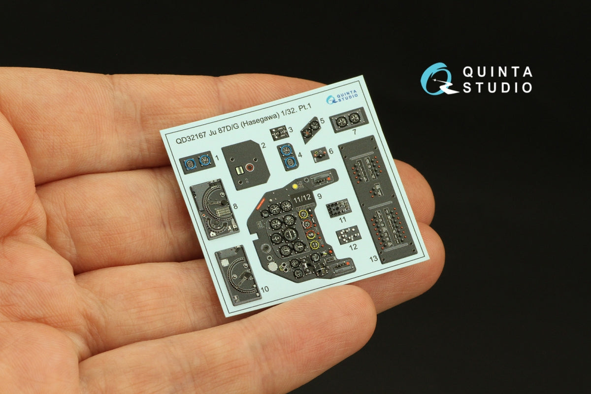 Quinta Studio QD32167 Ju 87D/G 3D-Printed &amp;amp; colored Interior on decal paper (Hasegawa) 1/32 – Bild 4