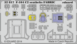 Eduard 32817 F-104 C2 seatbelts SUPER FABRIC 1/32 Italeri – image 2