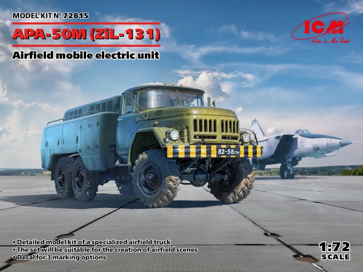 ICM 72815 APA-50M(ZiL-131) Airfield mobile electric unit 1/72
