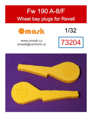 Omask 73204 Fw 190 A-8/F wheel bay plugs (for Revell) 1/32