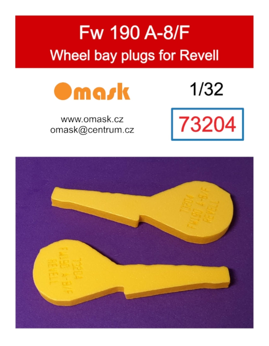Omask 73204 Fw 190 A-8/F wheel bay plugs (for Revell) 1/32