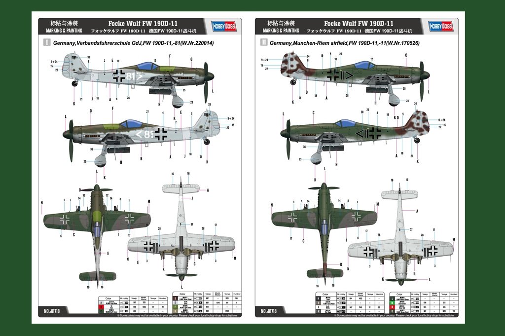 Hobby Boss 81718 Focke Wulf FW 190D-11 1/48 – obrázek 3