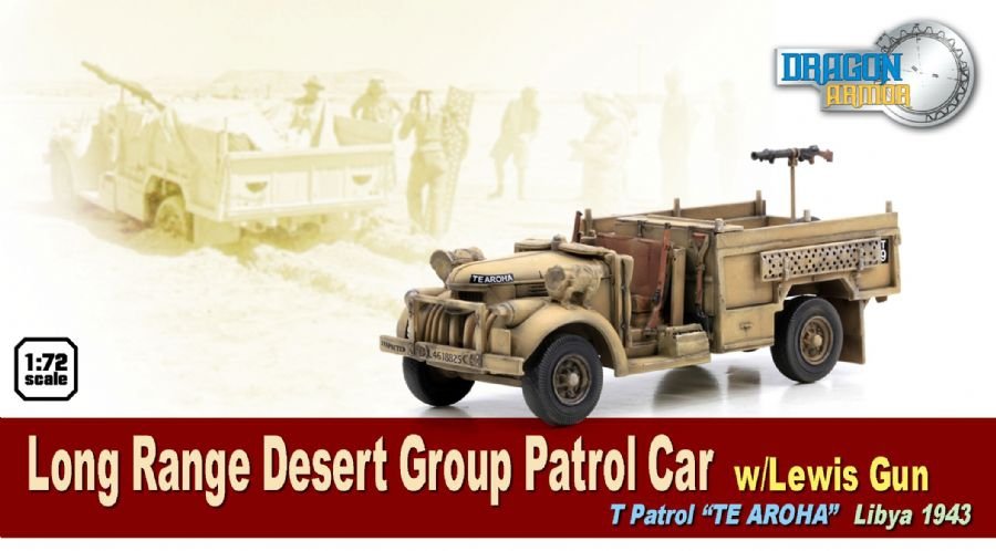 Dragon 60617 Long Range Desert Group (LRDG) Patrol Car w/Lewis Gun, T Patrol "TE AROHA", Libya 1943 1/72
