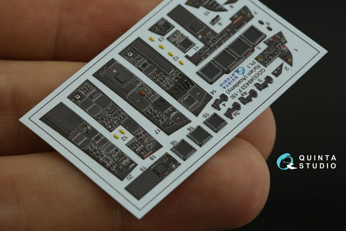 Quinta Studio QDS-48433 F-15I 3D-Printed &amp;amp; colored Interior on decal paper (Academy) (Small version) 1/48 – image 8