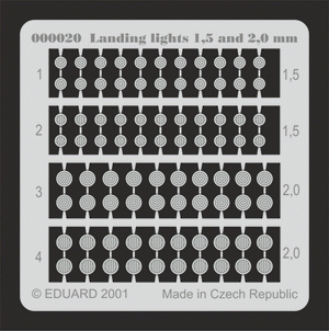 Eduard 00020 Landing lights 1.5 and 2mm