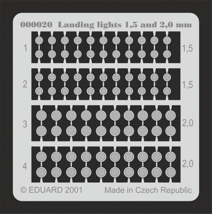 Eduard 00020 Landing lights 1.5 and 2mm