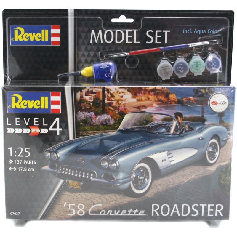 Revell 67037 58 Corvette Roadster Model Set 1/25 – image 2