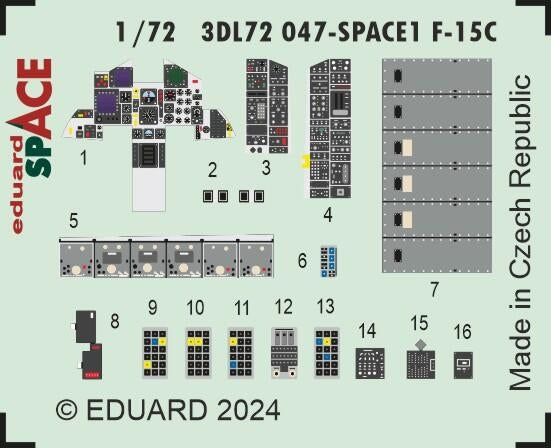 Eduard 3DL72047 F-15C SPACE FINE MOLDS 1/72 – obrázek 3