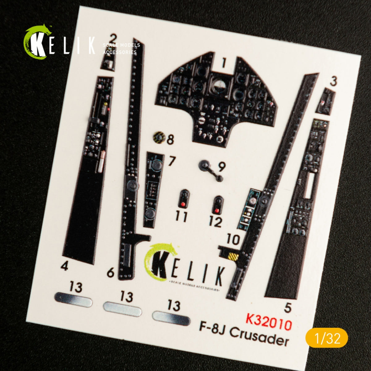 KELIK K32010 F-8J CRUSADER- INTERIOR 3D DECAL FOR TRUMPETER KIT 1/32 – image 6