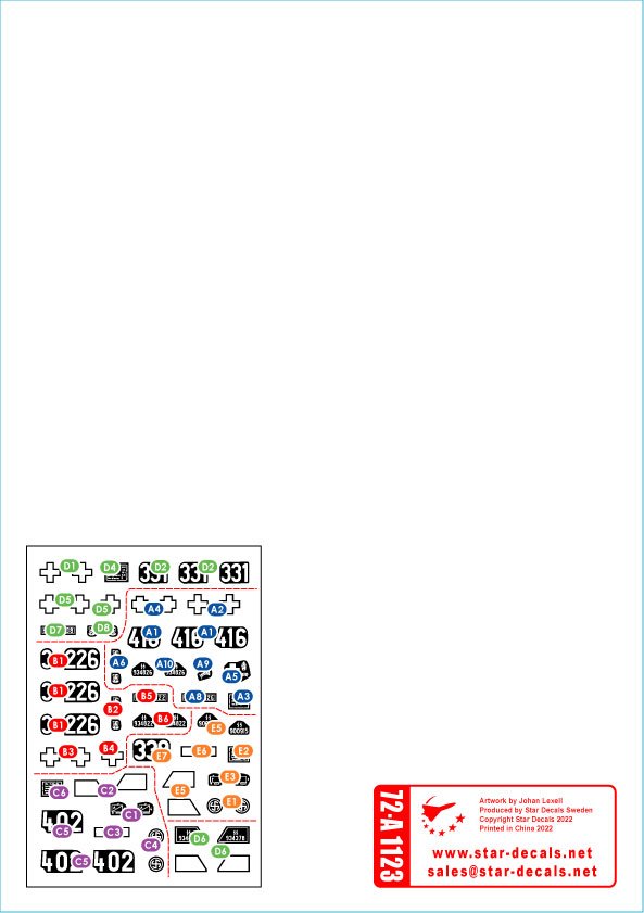 Star Decals 72-A1123 SdKfz 250 &amp;#39;neu&amp;#39; # 2 SdKfz 250/1, SdKfz 250/3 and SdKfz 250/7 - Waffen-SS markings 1/72 – image 2