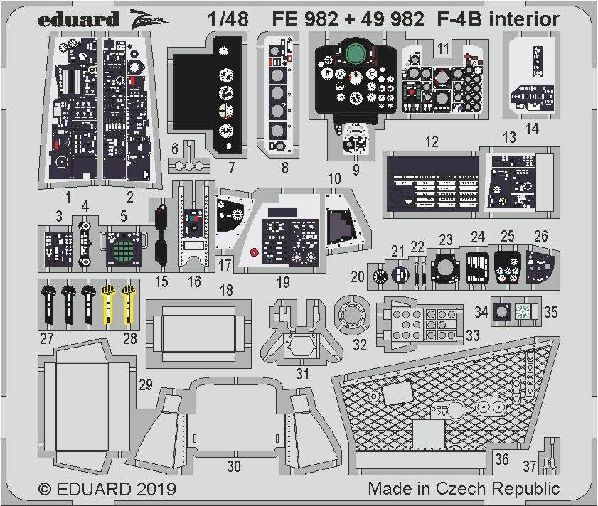 Intérieur du F-4B Eduard FE982 au 1/48 ACADEMY