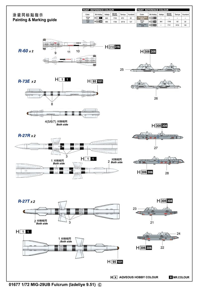 Trumpeter 01677 MIG-29UB Fulcrum Izdeliye 9.51 1/72 – Bild 4
