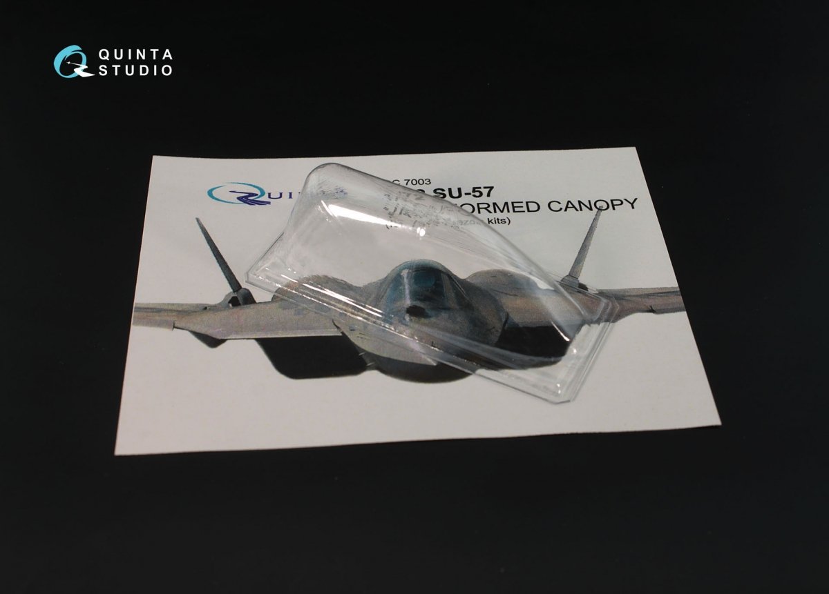 Quinta Studio QC72003 SU-57 vacuformed clear canopy 2 pcs (for 7319 Zvezda kits) 1/72 – image 3