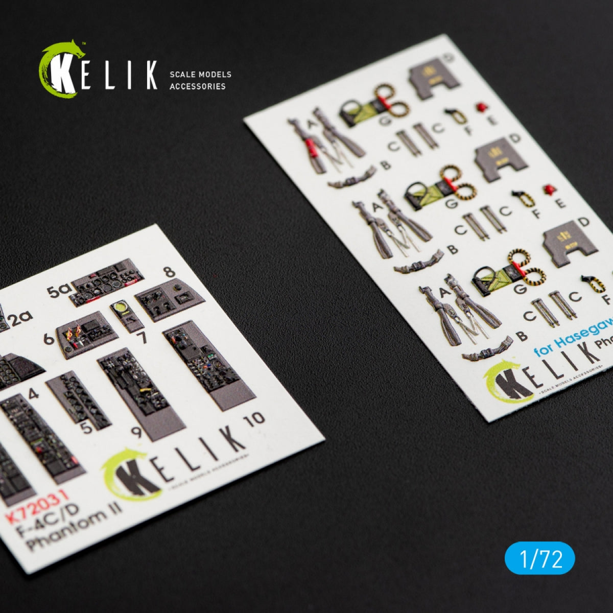 KELIK K72031 F-4(C,D) &amp;quot;PHANTOM II&amp;quot; INTERIOR 3D DECALS FOR HASEGAWA KIT 1/72 – image 2