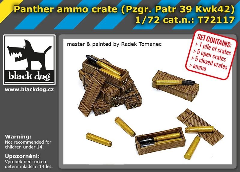 Black Dog T72117 Panther ammo crate 1/72 – Bild 2