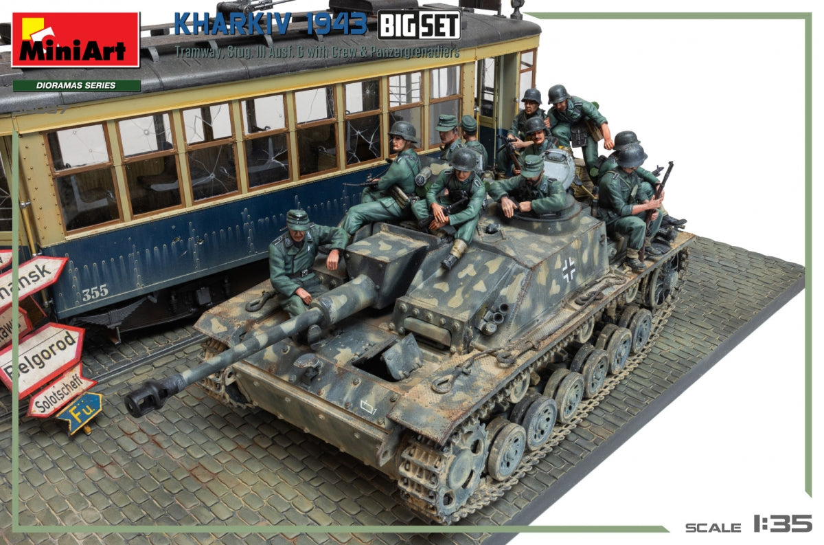 Miniart 36067 Kharkiv 1943: Tram &amp;amp; Stug. III Ausf. G w/Crew. BIG SET 1/35 – image 7