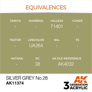 AK Interactive AK11374 Silver Gray No.28 17ml – image 3