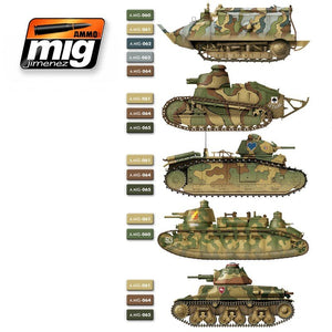 AMMO Mig 7110 WW I and WW II French Camouflage Colors 6x17ml – immagine 2