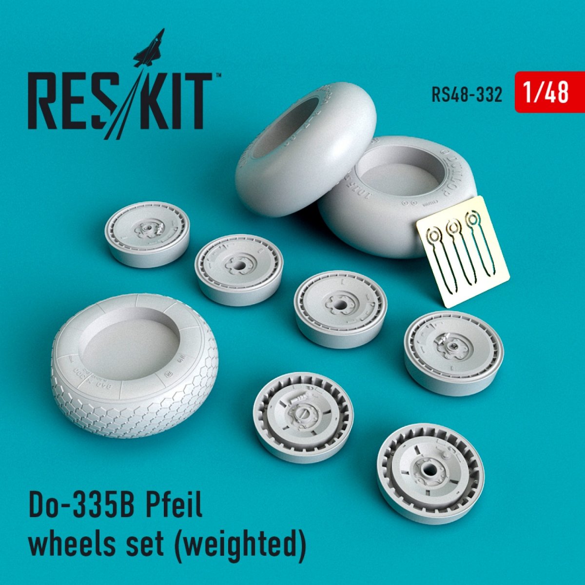 RESKIT RS48-0332 DO-335В "PFEIL" WHEELS SET (WEIGHTED) 1/48