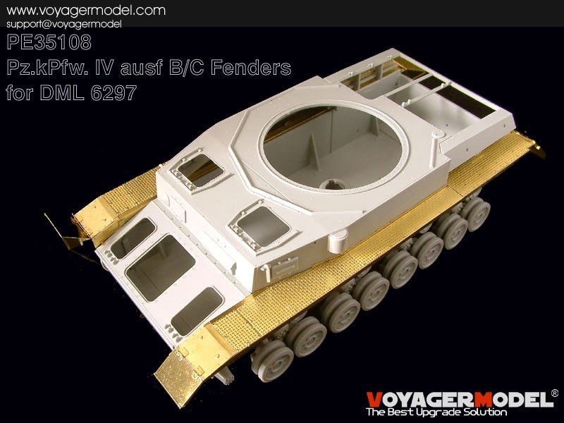 Voyager Model PE35108 Pz.kPfw. IV Ausf B/C Fenders (For DRAGON 6297) 1/35 – zdjęcie 3
