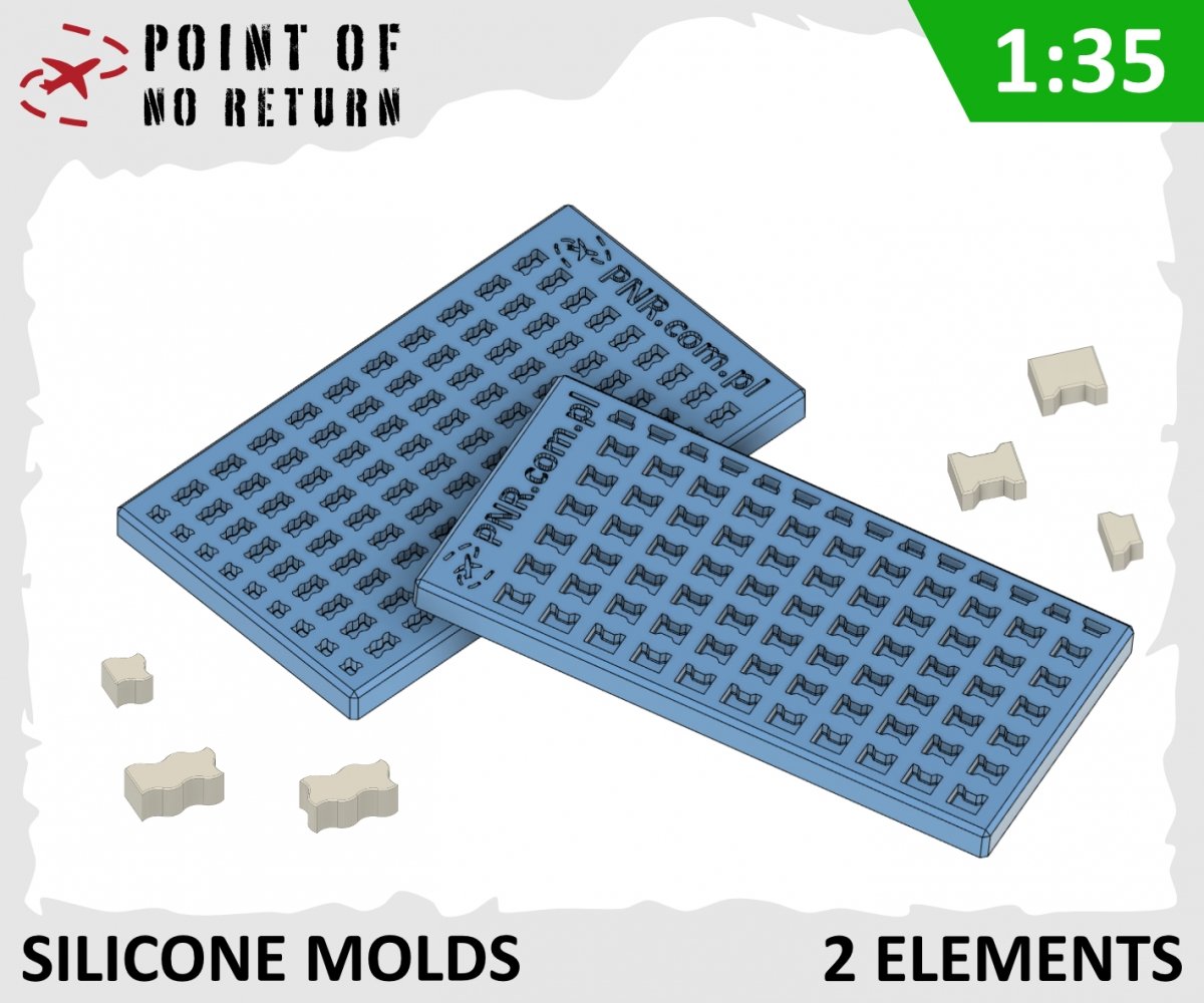 Point of no Return 3522028 Silicone Molds. Unistone and Behaton Cube 1/35