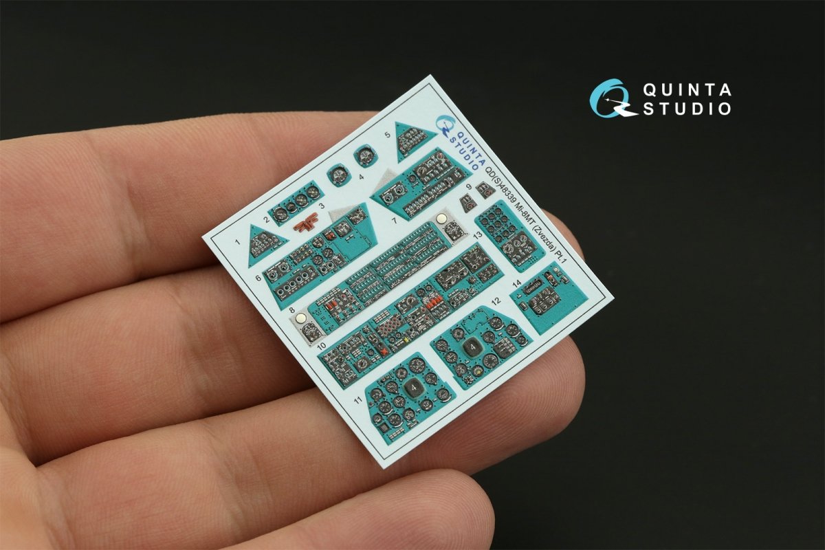 Quinta Studio QDS-48339 Mi-8MT 3D-Printed &amp;amp; colored Interior on decal paper (Zvezda) (Small version) 1/48 – obrázek 2