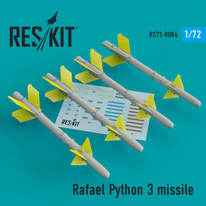 RESKIT RS72-0084 PYTHON 3 MISSILES (4PCS) 1/72