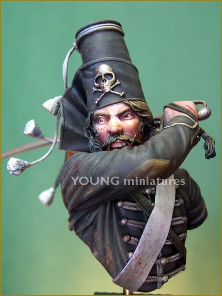 Young Miniatures YH1836 The DeathFrederick the Great&amp;#39;s 5th Hussars 1/10 – obrázek 3