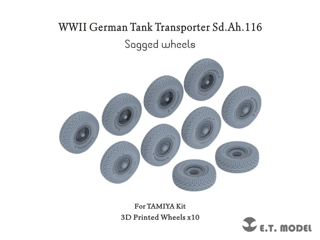 ET Model P35-123 WWII German Tank Transporter Sd.Ah.116 Sagged wheels For TAMIYA Kit 1/35