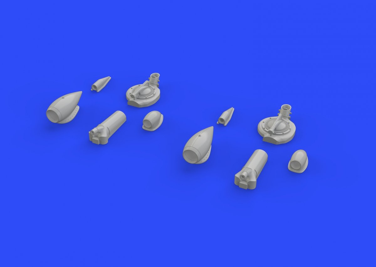 Eduard 648285 P-38F turbochargers &amp;amp; air intakes ACADEMY 1/48 – image 2