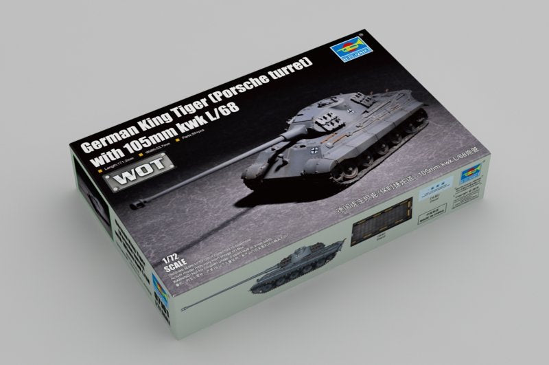 Trumpeter 07161 German King Tiger (Porsche turret) with 105mm kwk L/68 1/72 – image 2