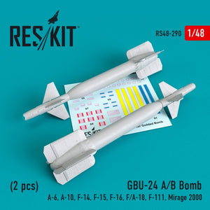 RESKIT RS48-0290 GBU-24 (AB) BOMBS (2 PCS) 1/48