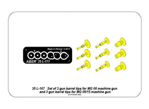 Aber 35L-171 Set of gun barrel tips for MG 08 x3 pcs. And barrel tips for MG 08/15 x 3 pcs. 1/35 – image 9