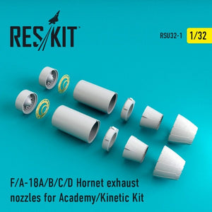 RESKIT RSU32-0001 Buses d&amp;#39;échappement pour F-18 Hornet (kit Academy/Kinetic 1/32)