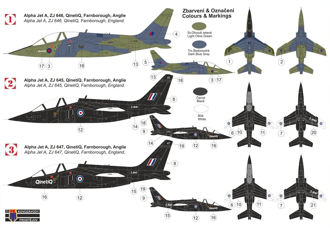 Kovozavody Prostejov KPM0267 Alpha Jet A “QinetiQ” 1/72 – obrázek 2