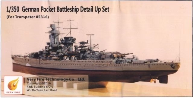 Very Fire VF350001 German Pocket Battleship Detail Up Set for Trumpeter 05316 (Admiral Graf Spee) 1/350