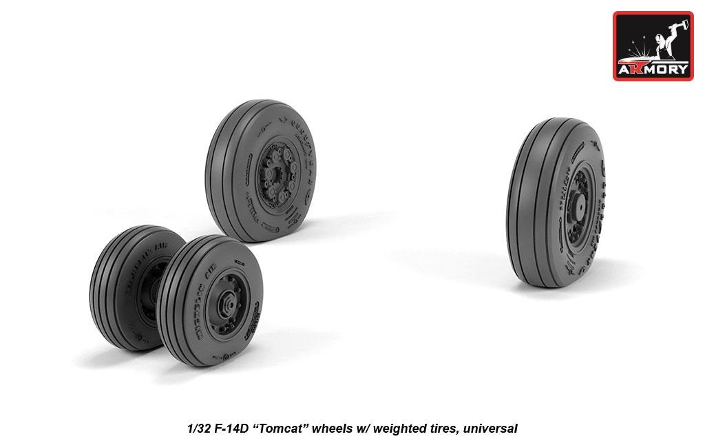 Armory Models AW32310 F-14D Tomcat late type wheels w/ weighted tires 1/32 – image 4