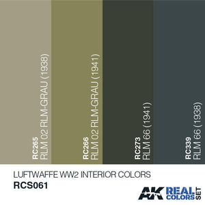 AK Interactive RCS061 LUFTWAFFE WW2 COULEURS INTÉRIEURES ENSEMBLE 4x10ml – image 2