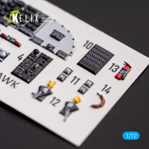 KELIK K72166 OV-1A/JOV-1A MOHAWK - interior 3D decals for ClearProp kit 1/72