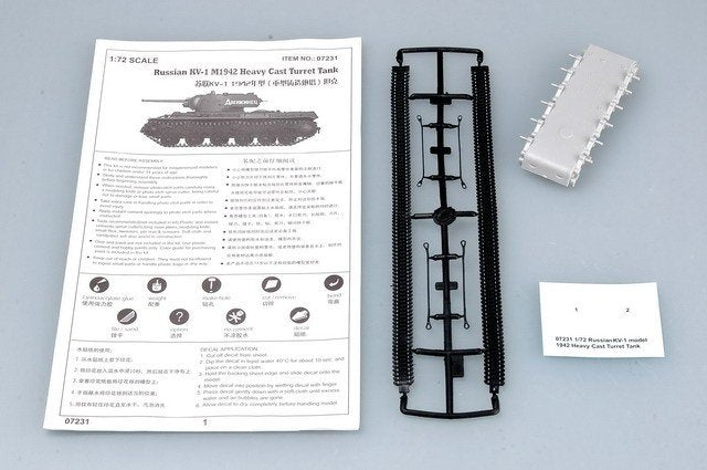 Trumpeter 07231 Russie KV-1 1942 Char lourd à tourelle moulée (1/72) – image 3
