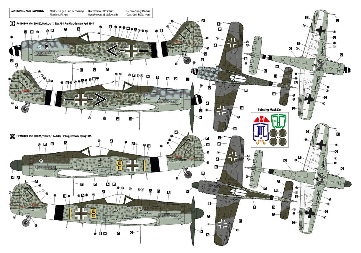 Hobby 2000 32011 Fw 190 D-9 Mid Production (HASEGAWA + CARTOGRAF + MASKS) 1/32 – Bild 3