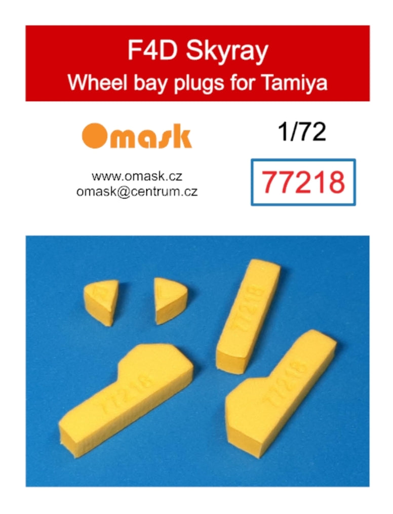 Omask 77218 F4D Skyray Wheel Bay Plugs 60741 (for Tamiya) 1/72