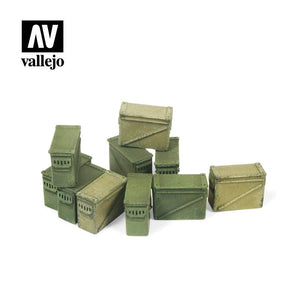 Vallejo SC221 Large Ammo Boxes 12.7 mm 1/35